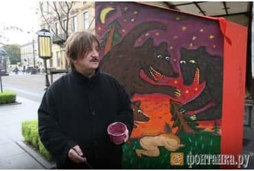 Виктор Тихомиров разрисовал «шкаф добра» на Малой Конюшенной